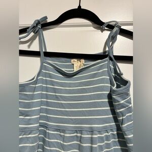 Kids Blue Striped Casual Dress